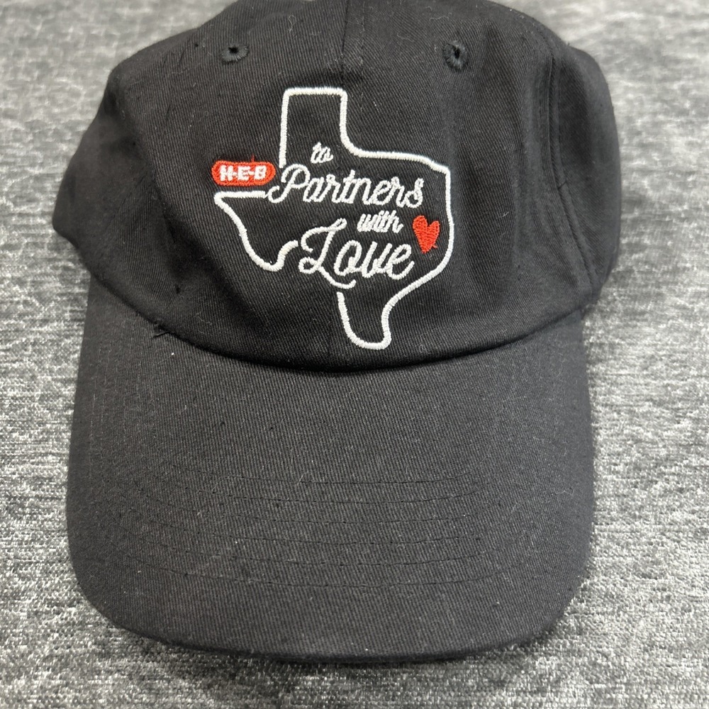 HEB Texas‎ Grocery Store Black To Partners with Love Adjustable Strapback Hat